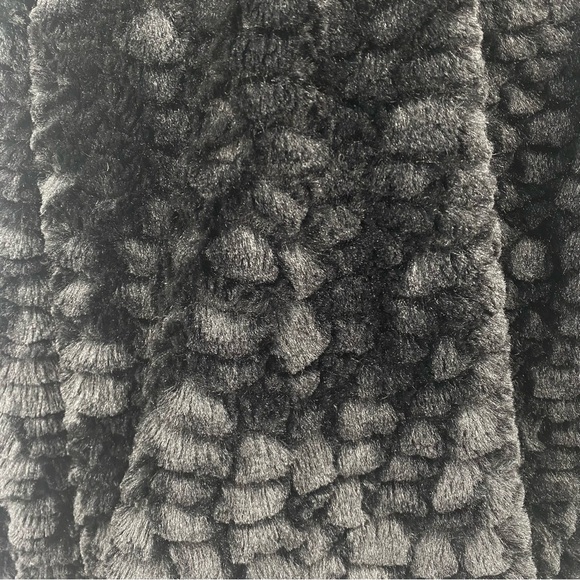 Adrienne Landau Black Faux Fur Moto Jacket - Picture 9 of 16